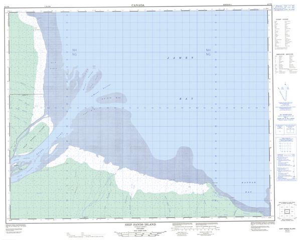Ship Sands Island Topographic Paper Map 042P08 at 1:50,000 scale