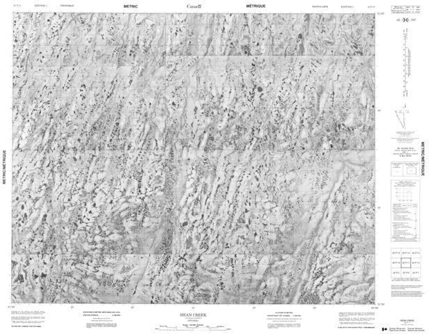 Hean Creek Topographic Paper Map 042P11 at 1:50,000 scale