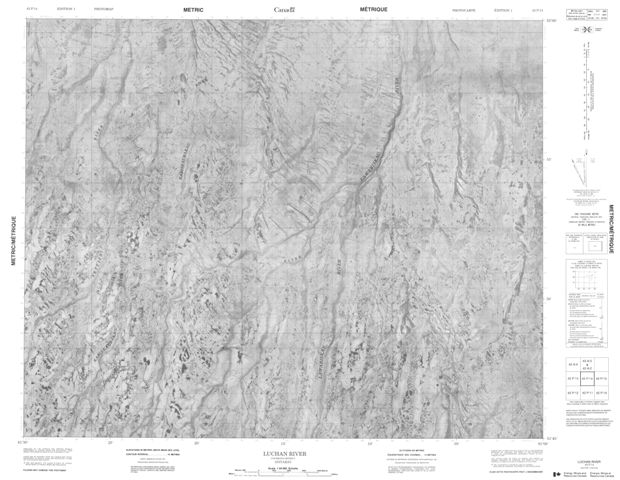 Luchan River Topographic Paper Map 042P14 at 1:50,000 scale