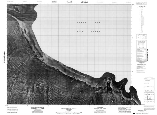 Nomansland Point Topographic Paper Map 043A03 at 1:50,000 scale