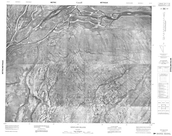 Sinclair Island Topographic Paper Map 043A04 at 1:50,000 scale