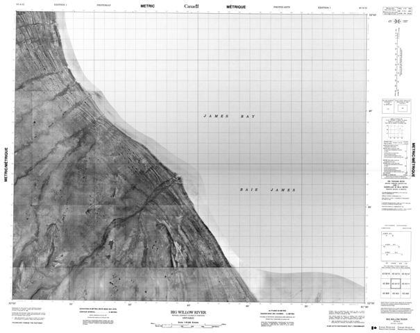 Big Willow River Topographic Paper Map 043A12 at 1:50,000 scale