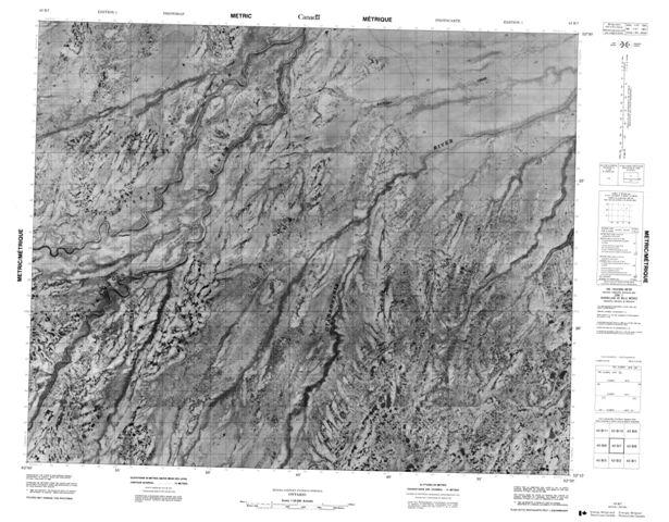 No Title Topographic Paper Map 043B07 at 1:50,000 scale