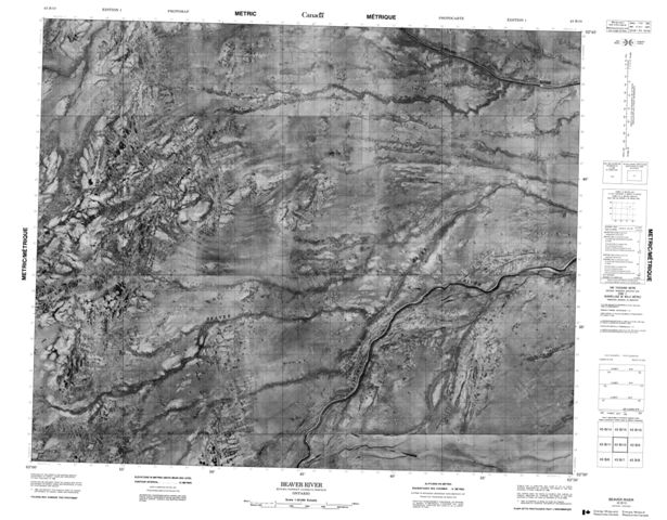 Beaver River Topographic Paper Map 043B10 at 1:50,000 scale