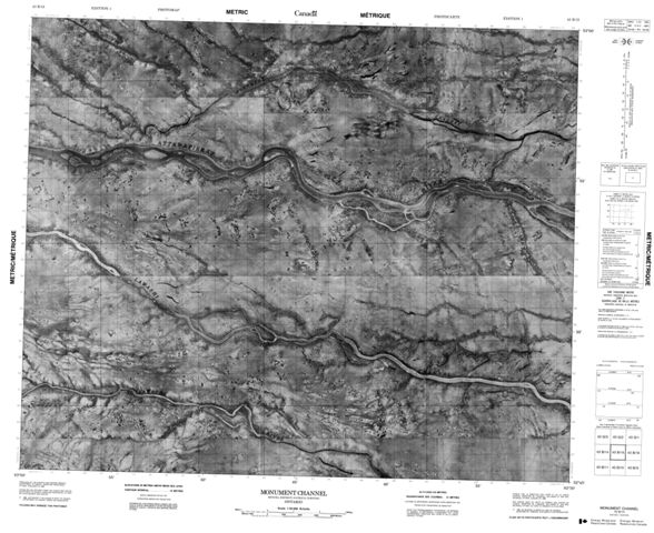 Monument Channel Topographic Paper Map 043B15 at 1:50,000 scale