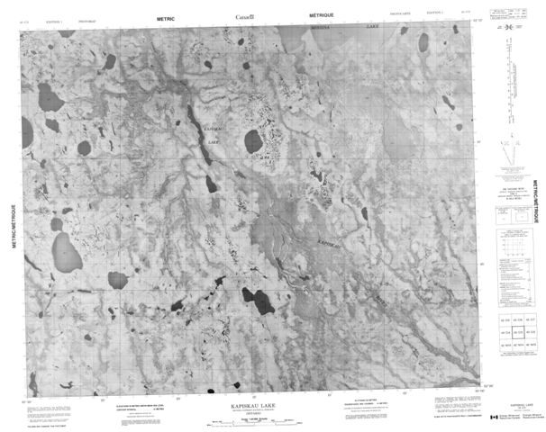 Kapiskau Lake Topographic Paper Map 043C03 at 1:50,000 scale