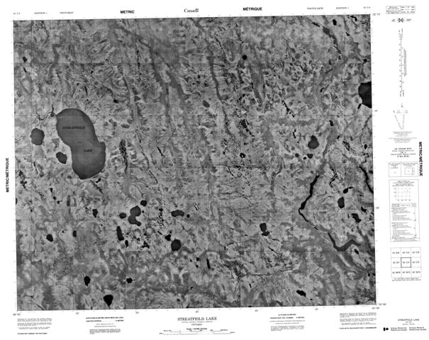 Streatfeild Lake Topographic Paper Map 043C04 at 1:50,000 scale