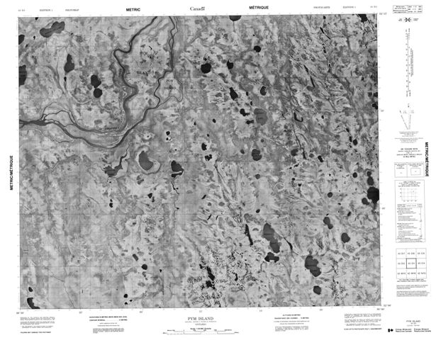 Pym Island Topographic Paper Map 043D01 at 1:50,000 scale