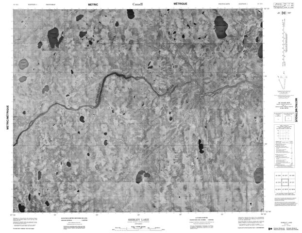 Shibley Lake Topographic Paper Map 043D02 at 1:50,000 scale