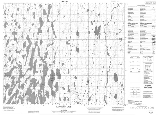 Lastcedar Lake Topographic Paper Map 043E03 at 1:50,000 scale