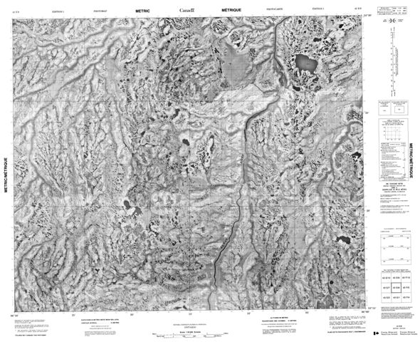 No Title Topographic Paper Map 043E08 at 1:50,000 scale