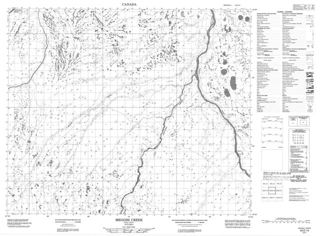 Meggisi Creek Topographic Paper Map 043E14 at 1:50,000 scale