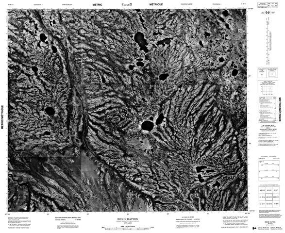 Bend Rapids Topographic Paper Map 043E15 at 1:50,000 scale