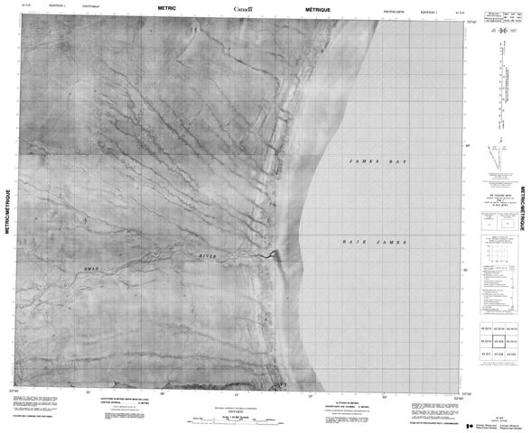 No Title Topographic Paper Map 043G09 at 1:50,000 scale