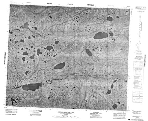 Patchepawapoka Lake Topographic Paper Map 043G13 at 1:50,000 scale
