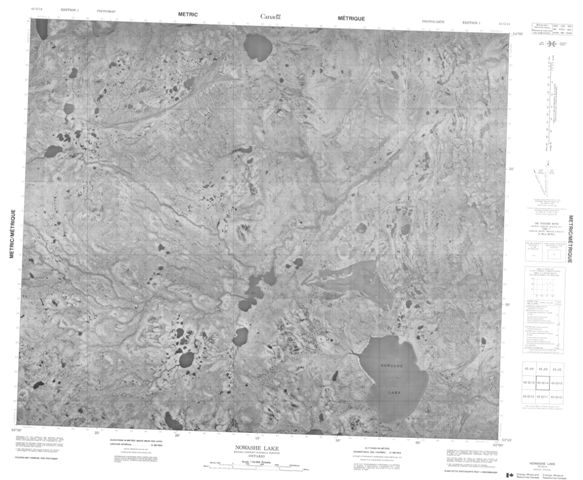 Nowashe Lake Topographic Paper Map 043G14 at 1:50,000 scale