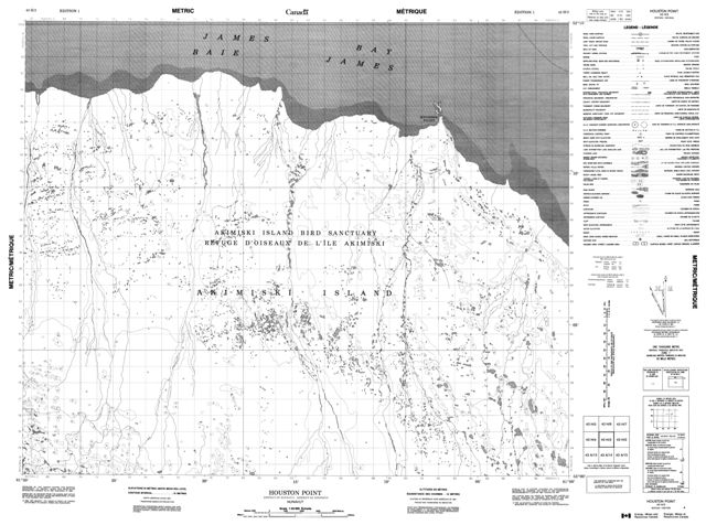 Houston Point Topographic Paper Map 043H03 at 1:50,000 scale