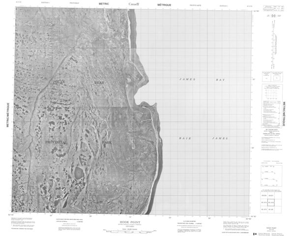 Hook Point Topographic Paper Map 043J16 at 1:50,000 scale