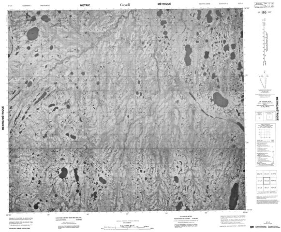 No Title Topographic Paper Map 043L08 at 1:50,000 scale