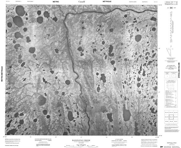 Banipatau Creek Topographic Paper Map 043L11 at 1:50,000 scale