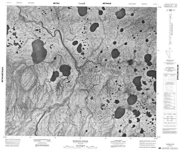 Burning River Topographic Paper Map 043L13 at 1:50,000 scale