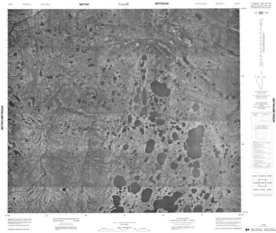 No Title Topographic Paper Map 043M07 at 1:50,000 scale