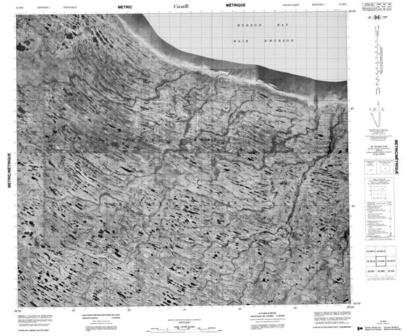 No Title Topographic Paper Map 043M09 at 1:50,000 scale