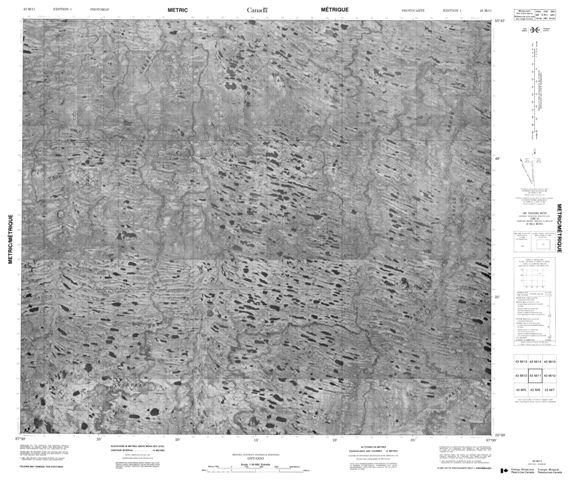 No Title Topographic Paper Map 043M11 at 1:50,000 scale