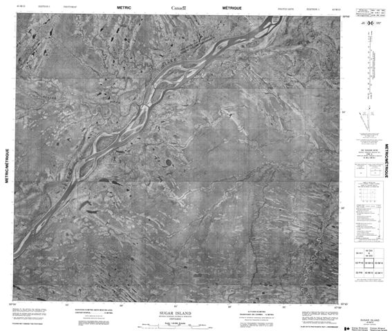 Sugar Island Topographic Paper Map 043M13 at 1:50,000 scale