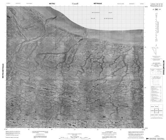 No Title Topographic Paper Map 043M14 at 1:50,000 scale