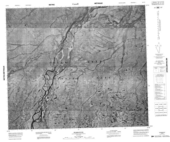 Peawanuck Topographic Paper Map 043N03 at 1:50,000 scale