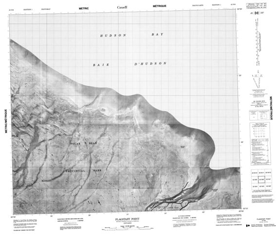 Flagstaff Point Topographic Paper Map 043N06 at 1:50,000 scale