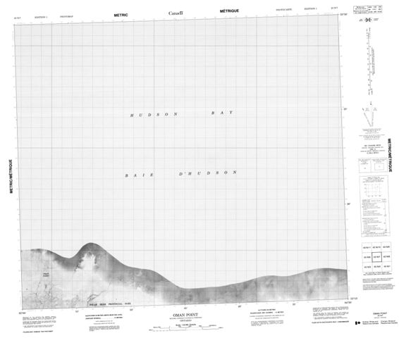 Oman Point Topographic Paper Map 043N07 at 1:50,000 scale