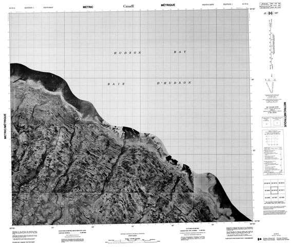 No Title Topographic Paper Map 043N12 at 1:50,000 scale