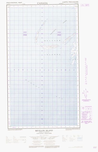 Revillon Island Topographic Paper Map 043P16E at 1:50,000 scale