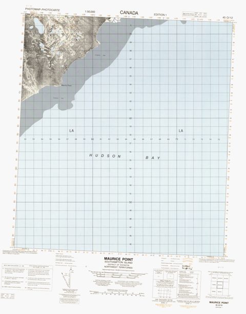 Maurice Point Topographic Paper Map 045O12 at 1:50,000 scale
