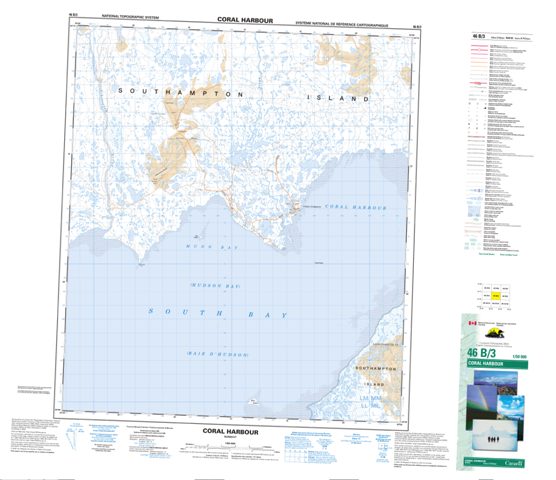 Coral Harbour Topographic Paper Map 046B03 at 1:50,000 scale