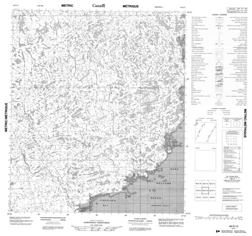 No Title Topographic Paper Map 046D12 at 1:50,000 scale