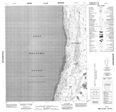 No Title Topographic Paper Map 046E01 at 1:50,000 scale