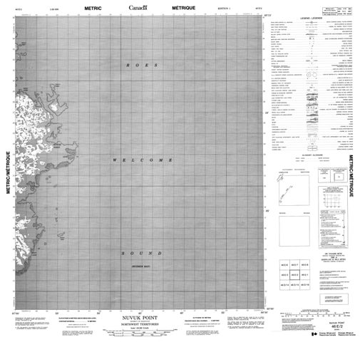 Nuvuk Point Topographic Paper Map 046E02 at 1:50,000 scale