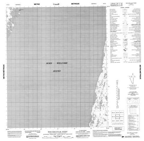Why-Nee-Yulik Point Topographic Paper Map 046E09 at 1:50,000 scale