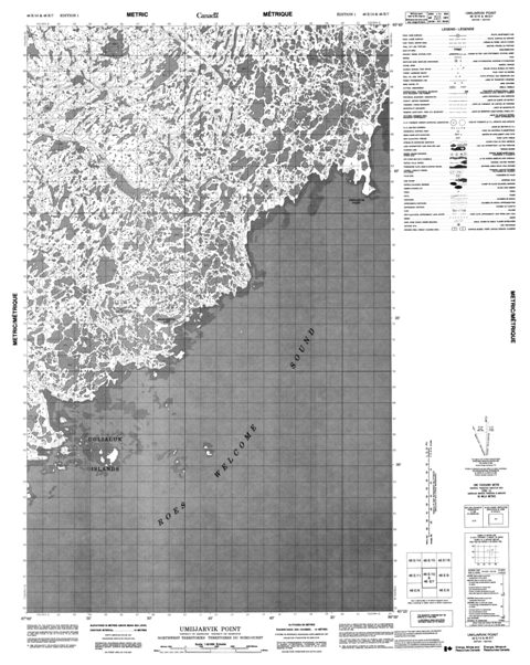 Umiijarvik Point Topographic Paper Map 046E10 at 1:50,000 scale