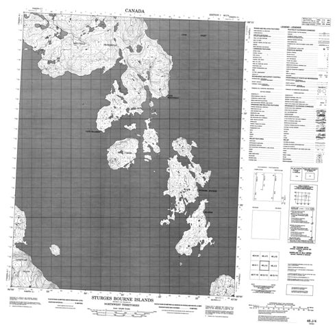 Sturges Bourne Island Topographic Paper Map 046J04 at 1:50,000 scale