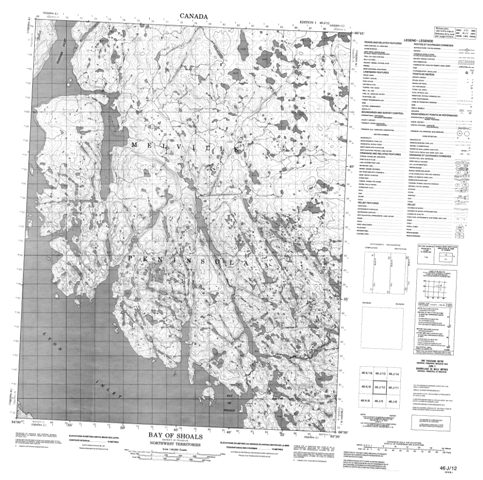 Bay Of Shoals Topographic Paper Map 046J12 at 1:50,000 scale