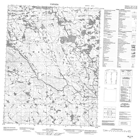 No Title Topographic Paper Map 046J14 at 1:50,000 scale