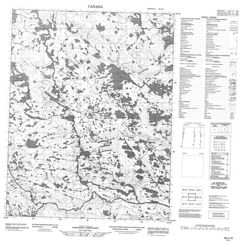 No Title Topographic Paper Map 046J15 at 1:50,000 scale