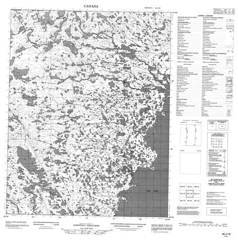 No Title Topographic Paper Map 046J16 at 1:50,000 scale