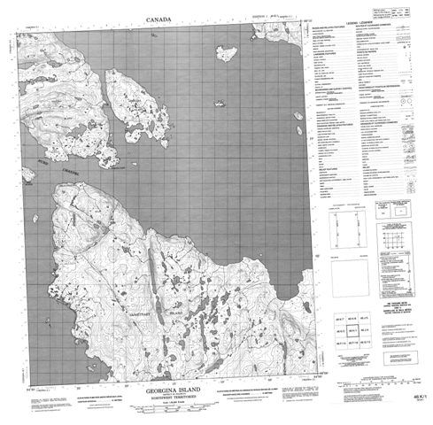 Georgina Island Topographic Paper Map 046K01 at 1:50,000 scale