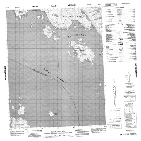 Bushnan Island Topographic Paper Map 046K02 at 1:50,000 scale