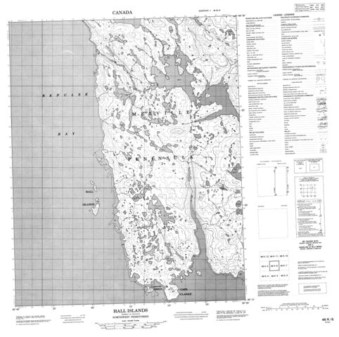 Hall Islands Topographic Paper Map 046K06 at 1:50,000 scale